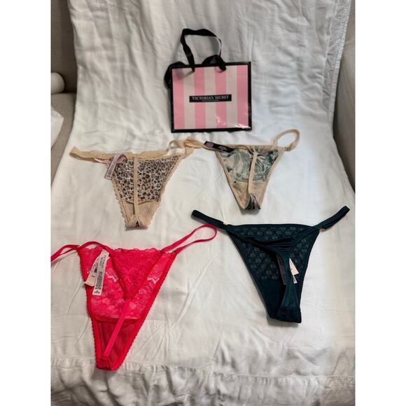 Victoria’s Secret Mixed V-String & Thong Lot – Size Medium - NWT - Picture 2 of 2